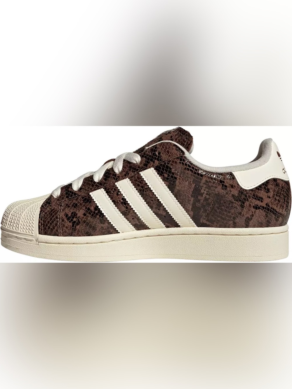 🆕 adidas Superstar II Snake Print Sneakers Women’s 7.5 Brown Cream NWT - Picture 2 of 8